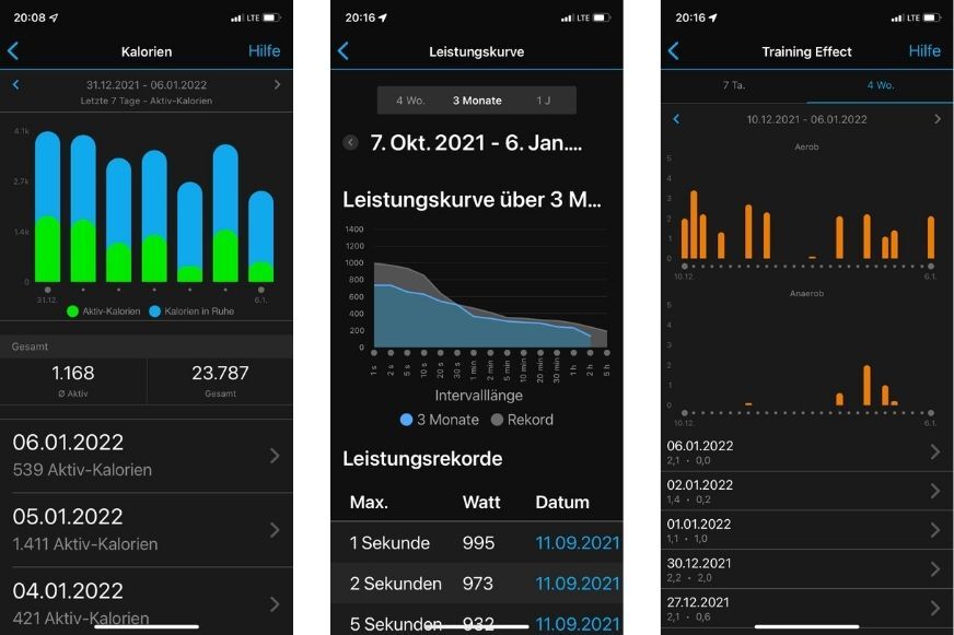 Man sieht die Analysetools in der App.